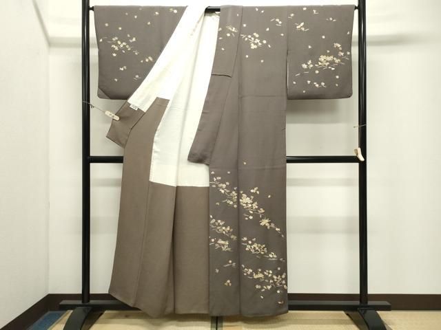 平和屋着物●訪問着 総刺繍 吹き寄せ文 金糸 鬼しぼ縮緬 正絹 逸品 CABM5499gh
