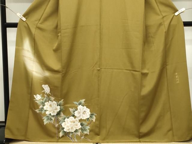 平和屋着物●現代アンティーク 貝島はるみ 綺麗伝説 訪問着 月 枝椿 暈し染め 金彩 正絹 逸品 CABM5506gh