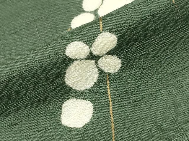 平和屋着物●上質な紬 絞り 枝花文 金彩 正絹 逸品 CABM5516gh