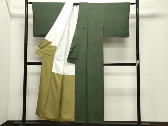 平和屋着物●重要無形文化財 人間国宝 中村勇二郎 江戸小紋 草木染 国宝平等院 幸せの鐘がなる 反端付き 正絹 逸品 CABM5528gh