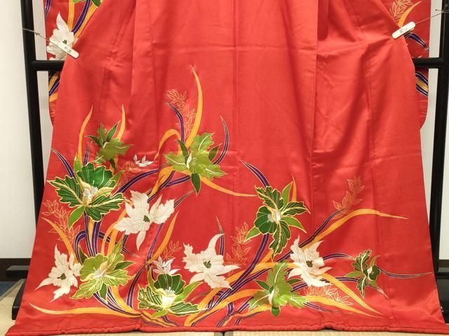 平和屋本店●お引きずり・お引き摺り・引き振袖 和装 結婚式 舞妓 芸妓 芸者 衣装 駒刺繍 カトレア 金彩 逸品 CABM5552gh