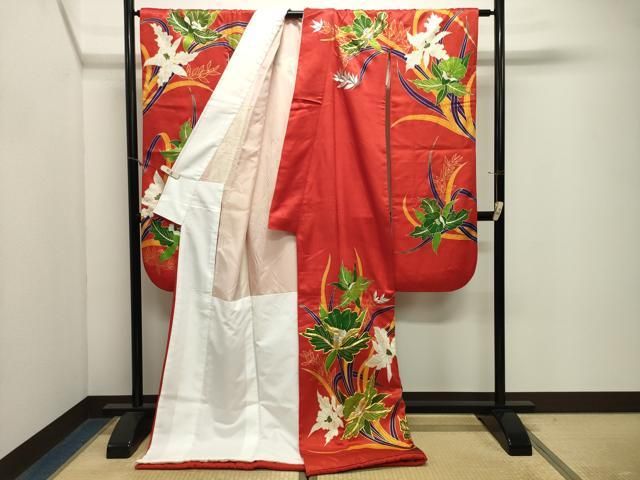 平和屋本店●お引きずり・お引き摺り・引き振袖 和装 結婚式 舞妓 芸妓 芸者 衣装 駒刺繍 カトレア 金彩 逸品 CABM5552gh
