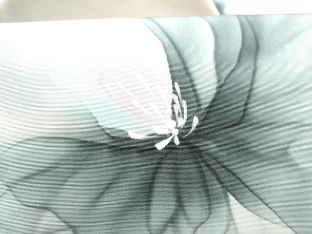 平和屋着物●塩瀬 九寸名古屋帯 作家文 手描き 舞花文 正絹 逸品 CABM6007hy