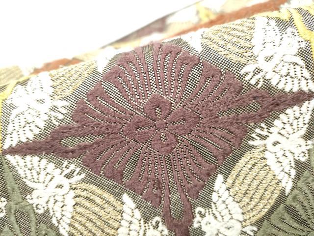 平和屋着物●つけ帯 唐織 有職文様 金糸 正絹 逸品 CABM6021hy