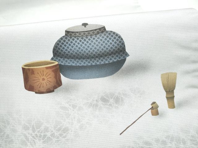 平和屋着物●太鼓柄袋帯 本場縞大島紬 陶器文 正絹 逸品 CABM6033hy