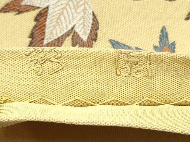平和屋着物●六通柄袋帯 彩園 紹巴 更紗花文 正絹 逸品 CABM6068hy