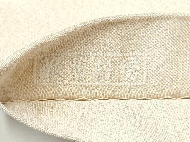 平和屋着物●中国人間国宝 将雪英 太鼓柄袋帯 総刺繍 蘇州刺繍 綴れ 几帳草花文 金糸 正絹 逸品 CABM6077hy