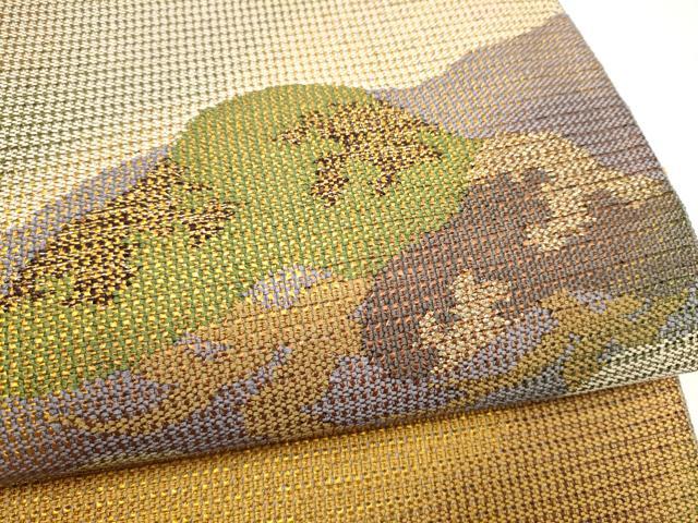 平和屋着物●太鼓柄袋帯 枝松文 金糸 正絹 逸品 CABM6083hy
