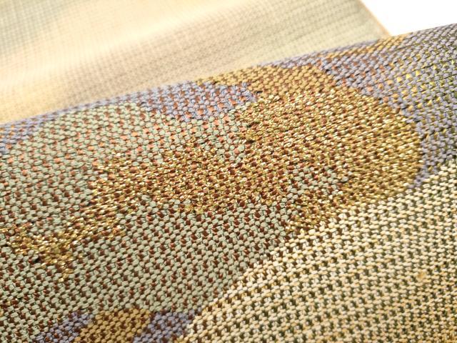 平和屋着物●太鼓柄袋帯 枝松文 金糸 正絹 逸品 CABM6083hy