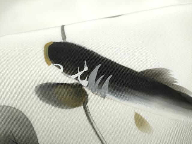 平和屋着物●九寸名古屋帯 手描き 魚 CABM6102hy