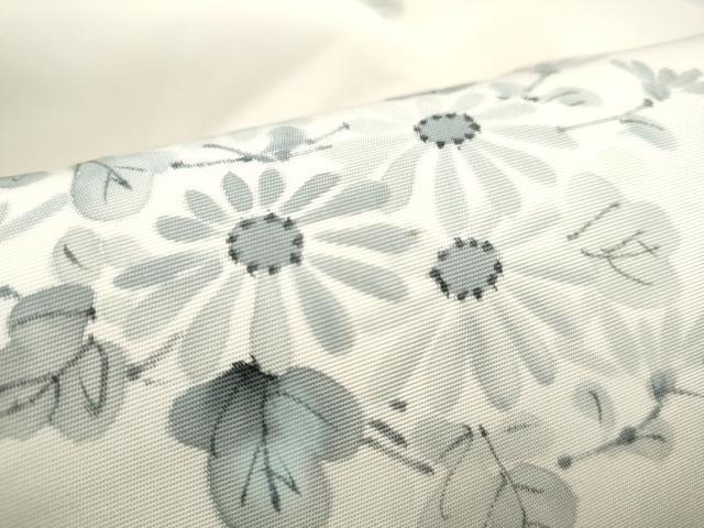 平和屋着物●塩瀬 九寸名古屋帯 手描き 菊 正絹 逸品 CABM6112hy