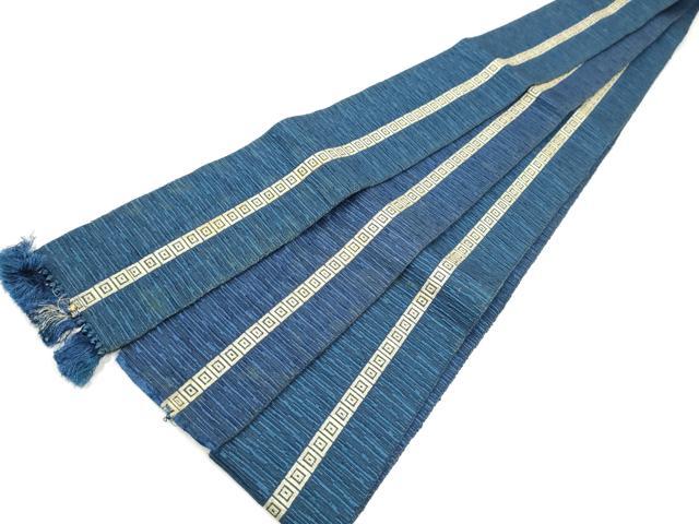 平和屋着物●男性 本場筑前博多織 両面 角帯 間道 正絹 逸品 CABM6140hy