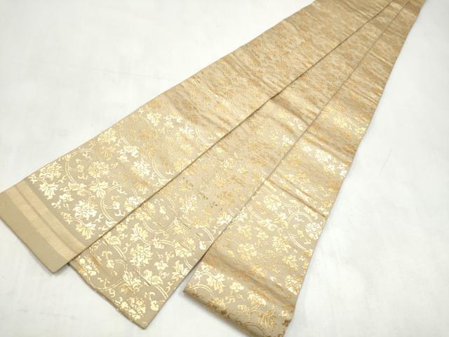 平和屋着物●男性 角帯 牡丹唐草文 金糸 正絹 逸品 CABM6147hy