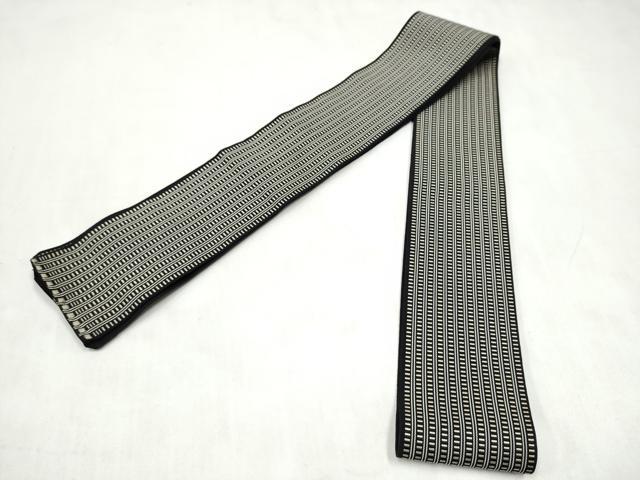 平和屋着物●男性 本場筑前博多織 角帯 間道 証紙付き 正絹 逸品 CABM6151hy