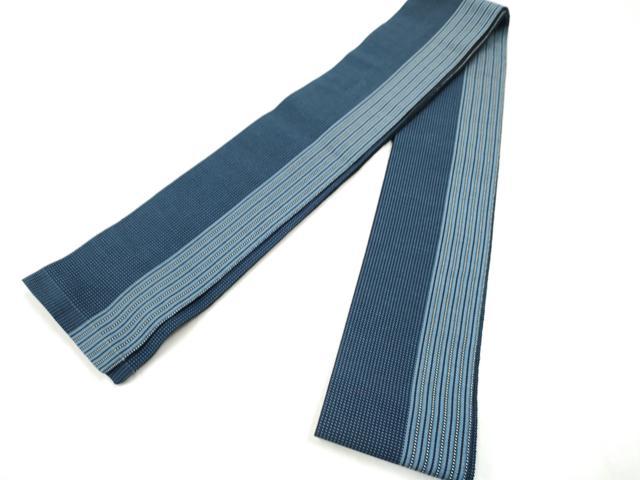 平和屋着物●男性 本場筑前博多織 角帯 間道 正絹 逸品 CABM6159hy
