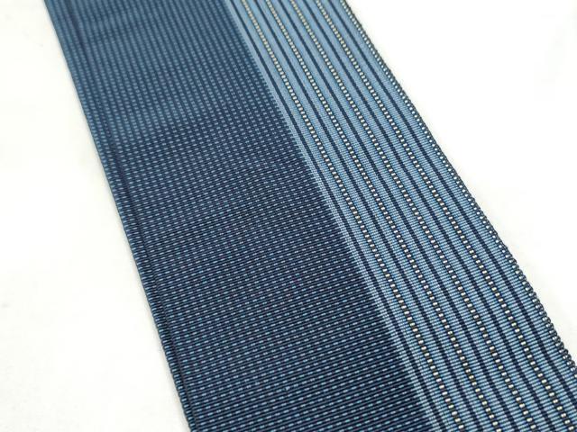 平和屋着物●男性 本場筑前博多織 角帯 間道 正絹 逸品 CABM6159hy