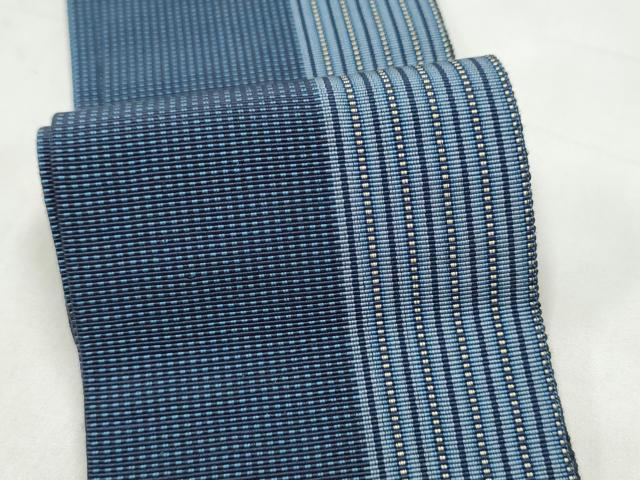 平和屋着物●男性 本場筑前博多織 角帯 間道 正絹 逸品 CABM6159hy