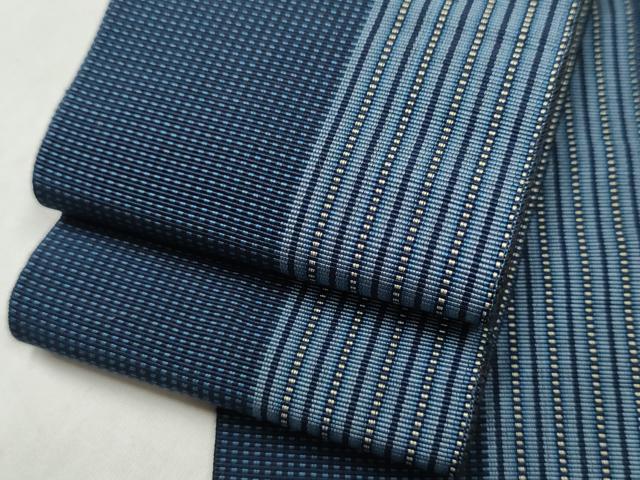 平和屋着物●男性 本場筑前博多織 角帯 間道 正絹 逸品 CABM6159hy