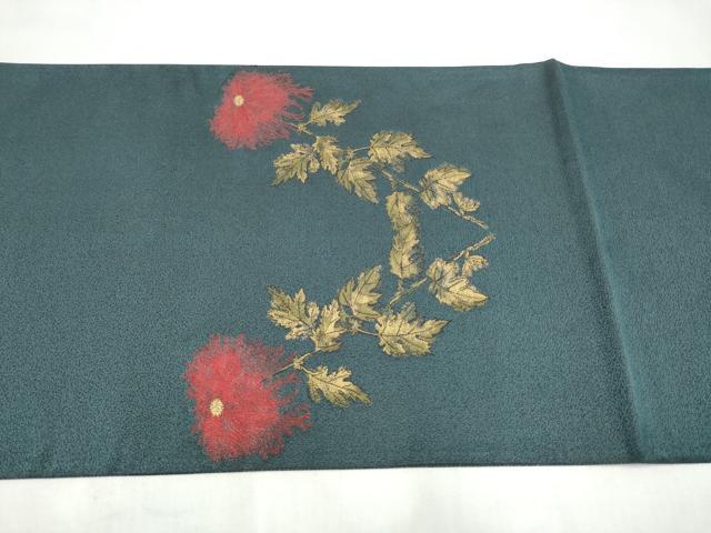 平和屋着物●太鼓柄袋帯 枝菊文 正絹 逸品 CABM6199hy