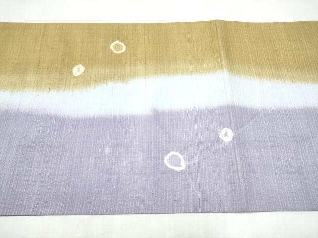 平和屋着物●両面 太鼓柄袋帯 紬地 絞り 丸文 正絹 逸品 CABM6201hy