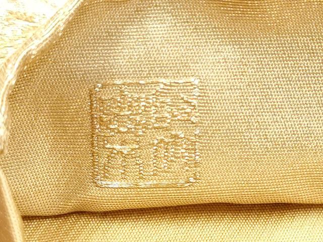 平和屋着物●西陣 京の名門 じゅらく謹製 帝王紫 六通柄袋帯 草花文 金糸 正絹 逸品 CABM6232hy
