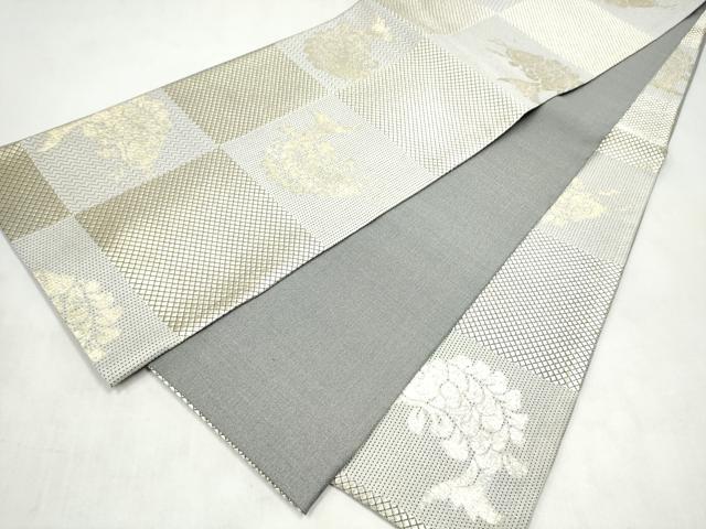平和屋着物●全通柄袋帯 荒磯 金糸 正絹 逸品 CABM6304hy