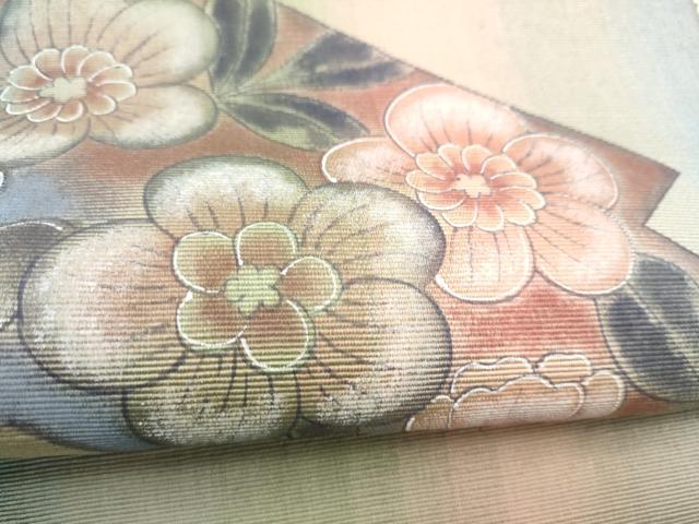 平和屋着物●八寸名古屋帯 紬地 辻が花 正絹 逸品 CABM6350hy