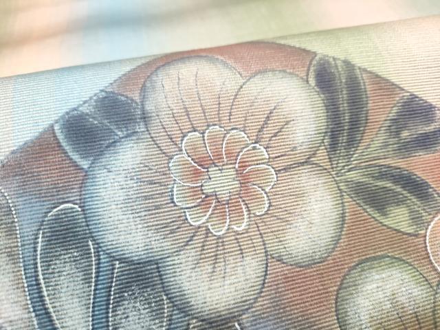 平和屋着物●八寸名古屋帯 紬地 辻が花 正絹 逸品 CABM6350hy