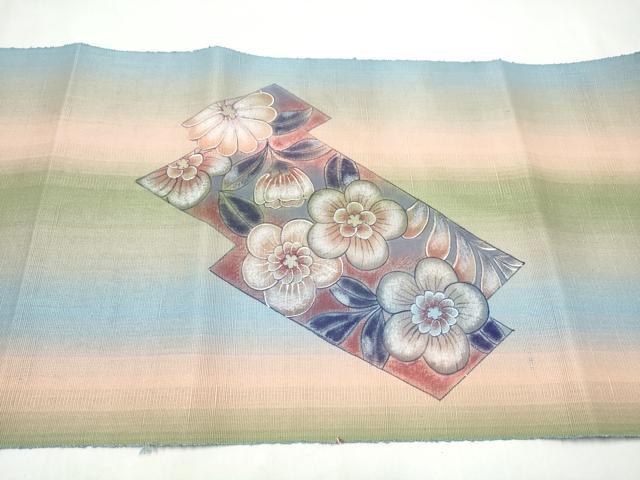 平和屋着物●八寸名古屋帯 紬地 辻が花 正絹 逸品 CABM6350hy