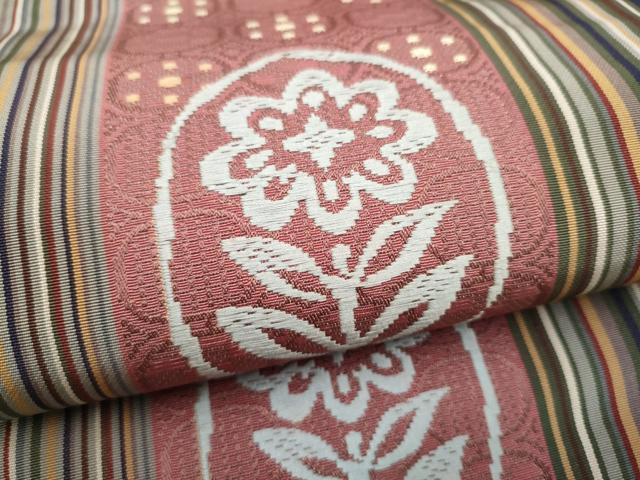 平和屋着物●本場筑前博多織 八寸名古屋帯 花間道 金糸 正絹 逸品 CABM6352hy