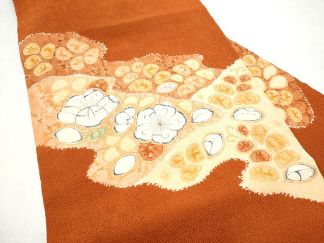 平和屋着物●九寸名古屋帯 辻が花 鬼しぼ縮緬 正絹 逸品 CABM6395hy