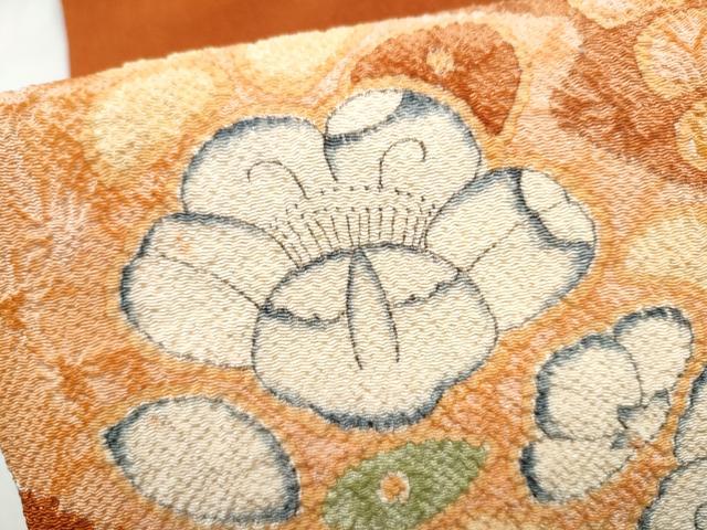 平和屋着物●九寸名古屋帯 辻が花 鬼しぼ縮緬 正絹 逸品 CABM6395hy