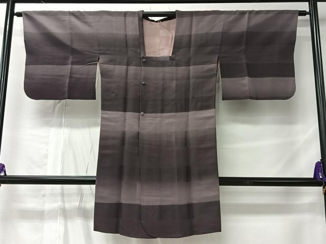 平和屋着物#道行コート 横段文 暈し染め 正絹 逸品 CABM6405ua