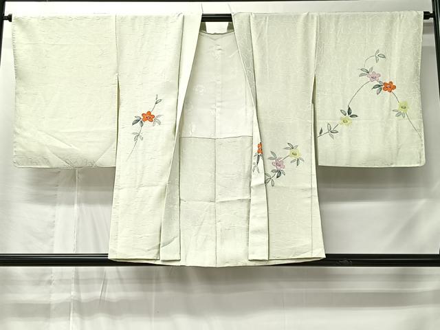 平和屋着物#羽織 手描き 草花文 正絹 逸品 CABM6415ua