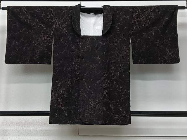平和屋着物#道行コート 輪奈ビロード 干割れ文 正絹 逸品 CABM6442ua