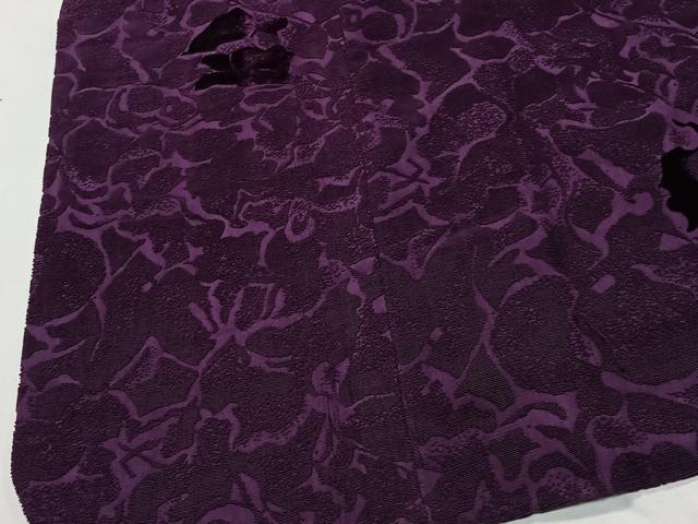 平和屋着物#道行コート 輪奈ビロード 抽象文様 ショール付き 正絹 逸品 CABM6443ua