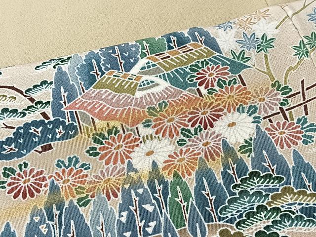 平和屋着物■色留訪問着 風景文 暈し染め 金彩 正絹 逸品 未使用 CABM6586ua