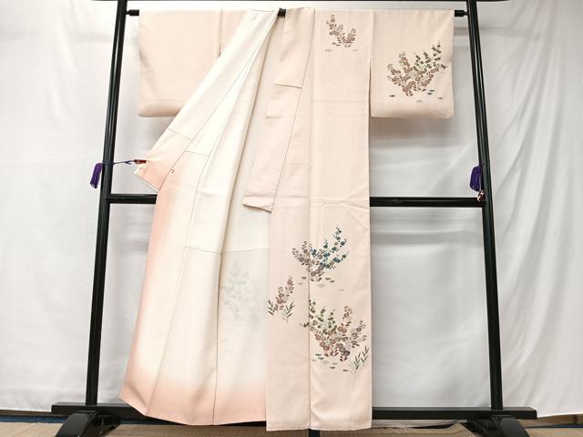 平和屋着物■訪問着 刺繍 草花文 大丸扱い 正絹 逸品 CABM6589ua