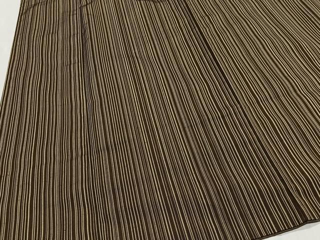 平和屋着物■上質な紬 縞 正絹 逸品 CABM6631ua
