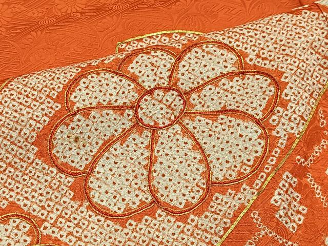 平和屋着物■豪華振袖 駒刺繍 絞り 束ね熨斗花文 正絹 逸品 CABM6633ua