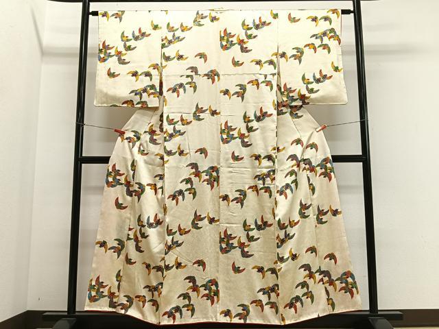 平和屋着物■上質な小紋 飛鳥文 金彩 正絹 逸品 CABM6638ua