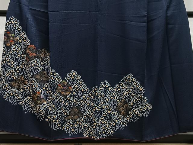 平和屋着物■訪問着 刺繍 絞り 草木文 金彩 正絹 逸品 CABM6642ua
