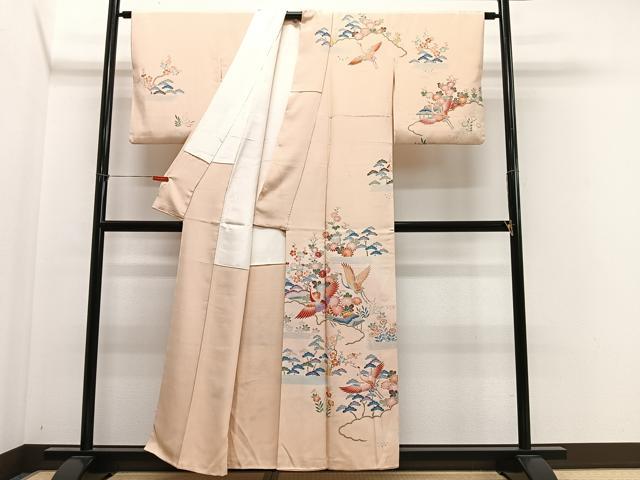 平和屋着物■訪問着 飛鶴風景文 正絹 逸品 CABM6644ua