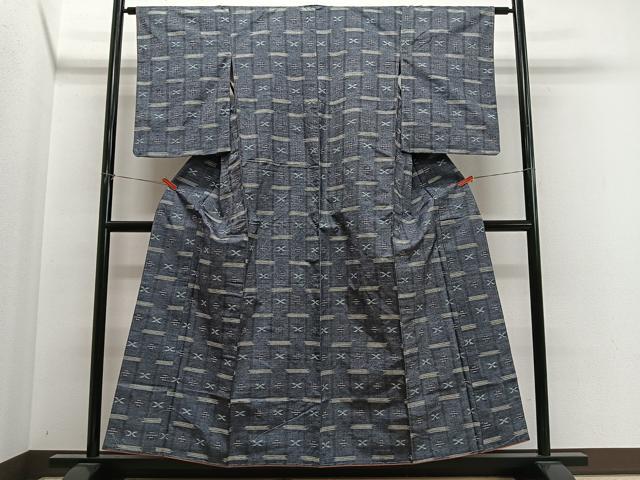 平和屋着物■上質な紬 抽象文様 正絹 逸品 未使用 CABM6647ua