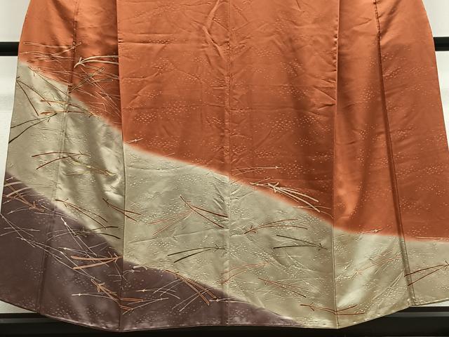 平和屋着物■訪問着 駒刺繍 溢れ松葉 暈し染め 金彩 正絹 逸品 CABM6677ua