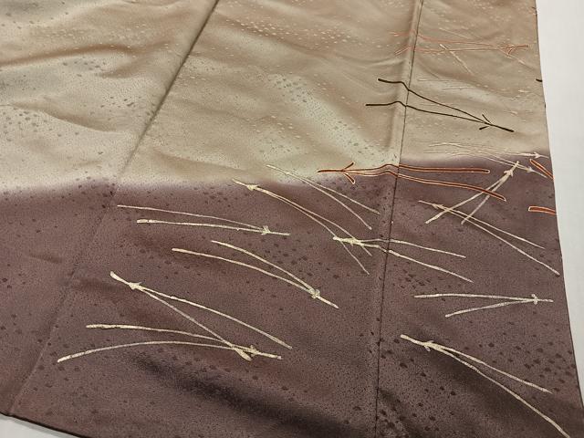 平和屋着物■訪問着 駒刺繍 溢れ松葉 暈し染め 金彩 正絹 逸品 CABM6677ua