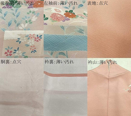 平和屋着物■訪問着 草花文 暈し染め 金銀彩 正絹 逸品 CABM6697ua