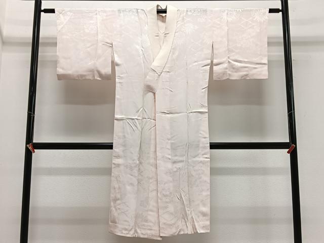 平和屋着物■長襦袢 袷 草花地紋 桜色 正絹 逸品 CABM6745ua