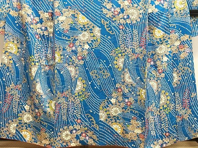 平和屋着物■豪華振袖 車輪草花文 金彩 正絹 逸品 CABM6749ua
