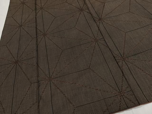 平和屋着物■本場大島紬 7マルキ 麻の葉文様 正絹 逸品 CABM6754ua